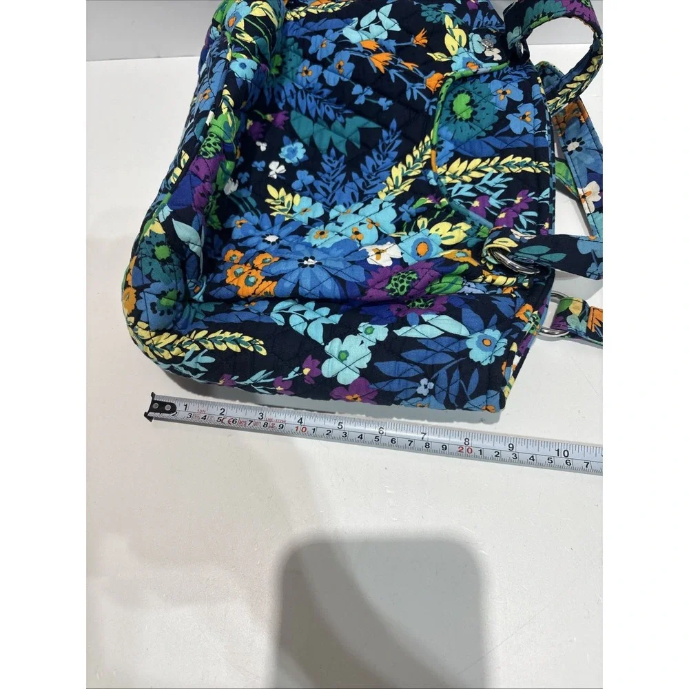 Vera Bradley Glenna Satchel Bag In Midnight Blues Pockets Shoulder Bag